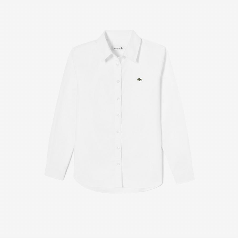 

LACOSTE Женская однотонная рубашка Оксфорд CF114E53N 001