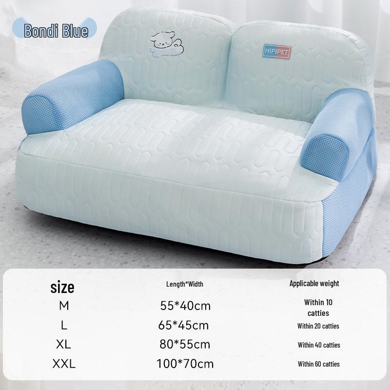 Breathable Removable Dog & Cat Nest: Latex Cushion Sofa Bed, Small Pet Sleeping Pad, Spring/Summer-Ready.