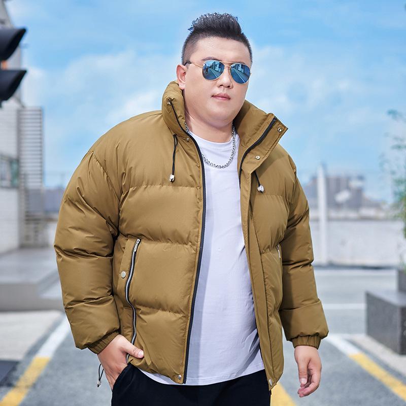 Men's and Women's Plus Size Slim Fit Hooded Winter Cotton Jacket - Thick, Warm, Solid Color, Casual Outerwear for Students