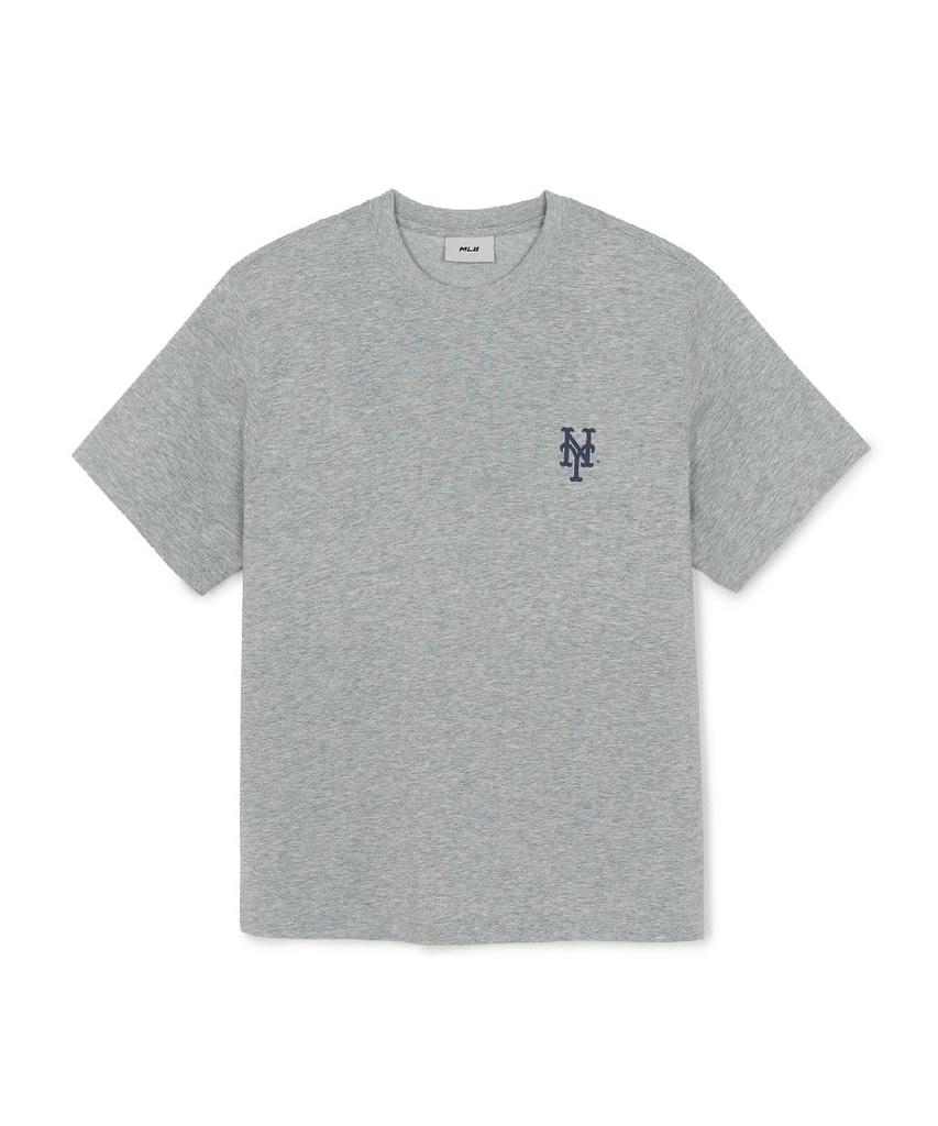 Emelbi Sportive Cursive Back Letter Short Sleeve T-Shirt Nym (Melange Grey)