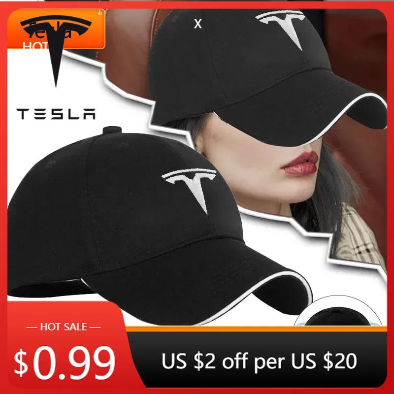 Car Sticker Tesla Baseball Cap Outdoor Summer Sports Hat Embroidered Men Women Baseball for Tesla Model-3 Model-S X Y Cybertruck