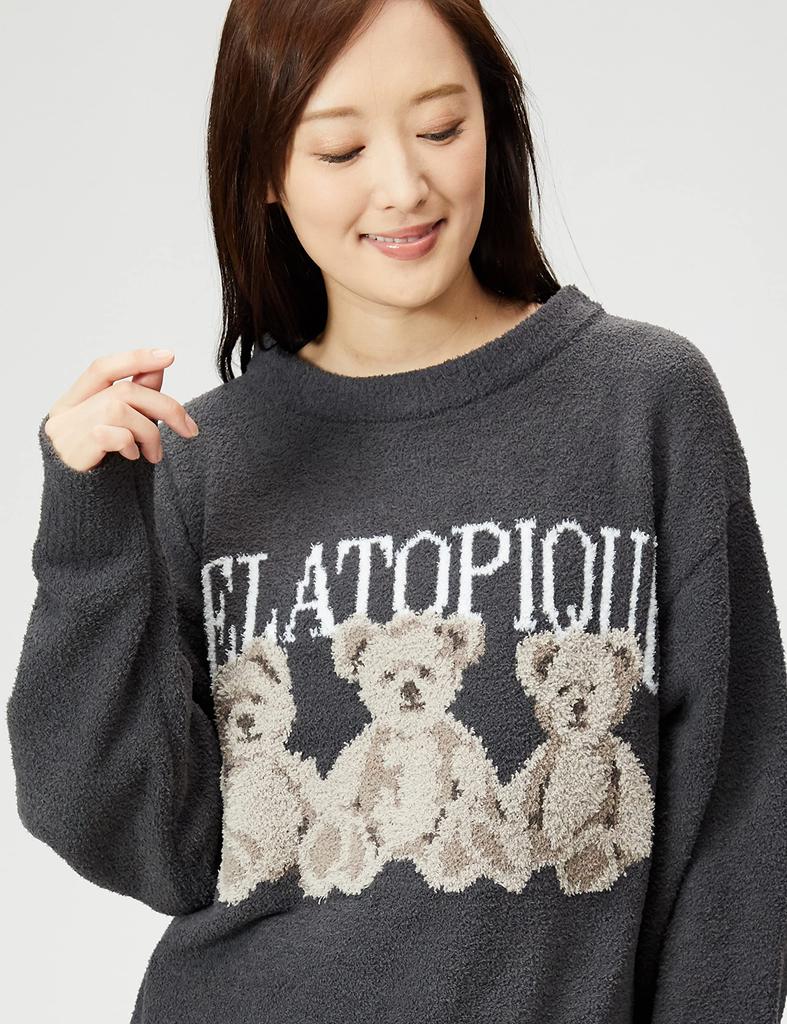 Gelato Pique Motif JQD Pullover PWNT224074 Crew Neck DGRY F Women's