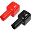 1 Pair Battery Terminal Insulation Covers, 10mm 0.39" Car Battery Post Cap Universal for Motorcycle Truck Marine Durable PVC Red Black