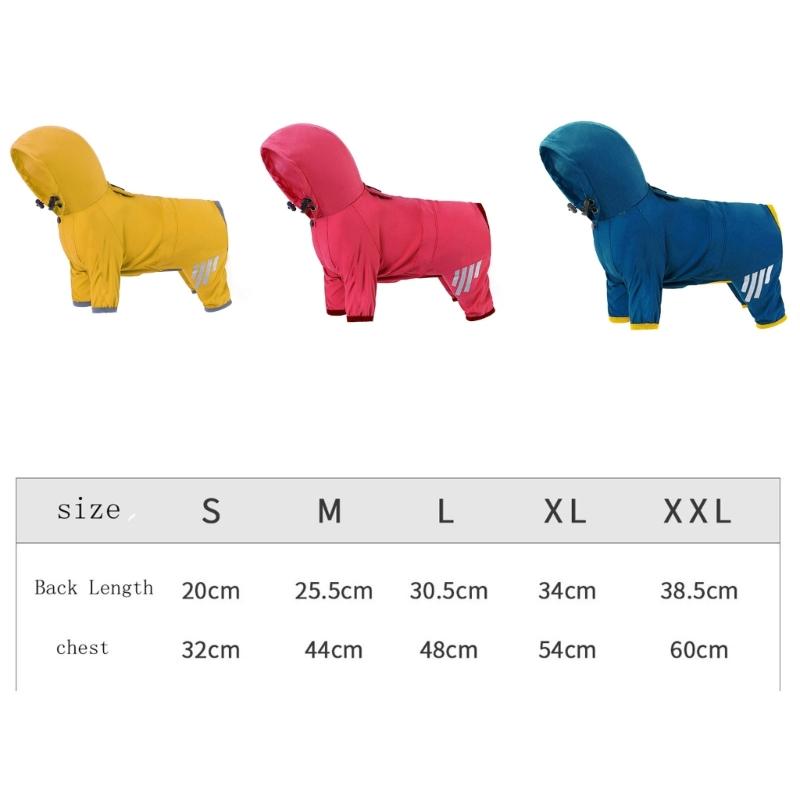 FourSeason Pet Raincoats Outdoor WindproofRaincoat Waterproof Rain Suit for Dog