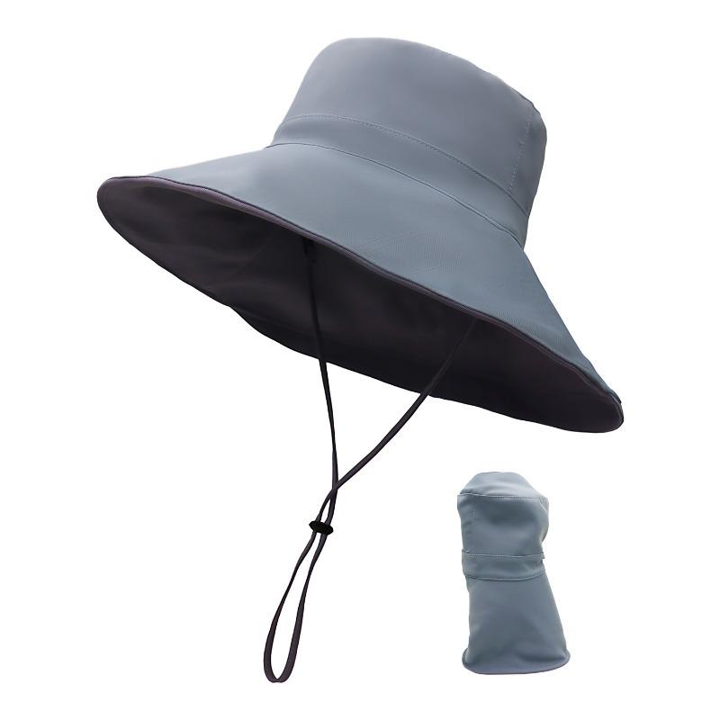 

Летняя шляпа от солнца с широкими полями, защищающая от брызг, для активного отдыха, альпинизма, защиты от солнца, женская, маленькая, анти-ультрафиолетовая шляпа от солнца M（57cm）