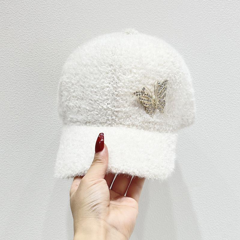 New Butterfly Women's Cozy Fleece-Lined Baseball Cap Sports | Perfect for Fall/Winter | Hand-Washable, One Size Fits All