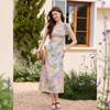 White Deer Language 2026 New Women's Elegant Floral Camisole Maxi Dress