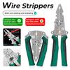 Multifunctional Wire Stripper with Electrical Test Pen Foldable Cable Cutter Crimper Tool, Electrical Folding Pliers for Cutting