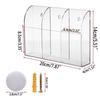 Acrylic Remote Control Holder Clear Universal Remote Control Box MultiPurpose Wall Mount Remote Control Organizer