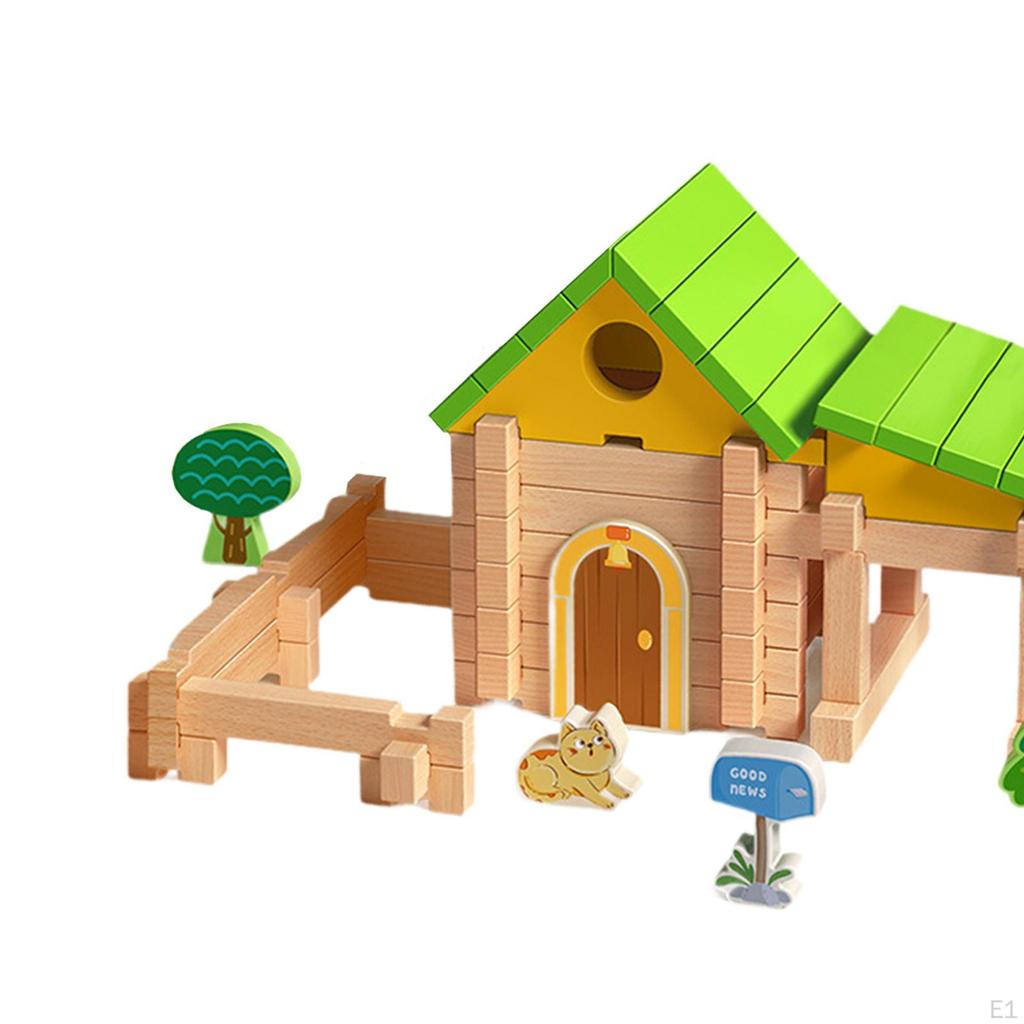 Wooden Building Blocks for Kids Stacking Mortise and Tenon Educational Children Boys