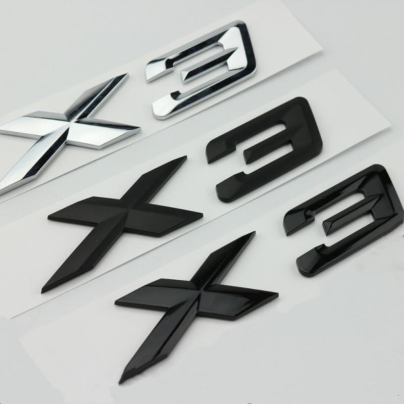 3D ABS Logo X3 Emblem Letters Badge Car Rear Trunk Sticker For BMW X3 F25 E83 G01 G45 Xdrive 20d 30d 20i 28i 30i 35i Accessories BX9