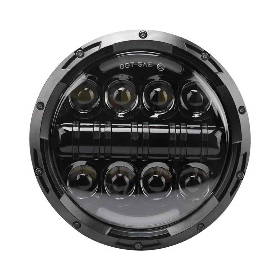 INSTALAÇÃO FÁCIL PLUG AND PLAY - Este farol de 7 polegadas com encaixe direto e plugues de 3 pinos no farol(H4). Vem com adaptador H4/H13.