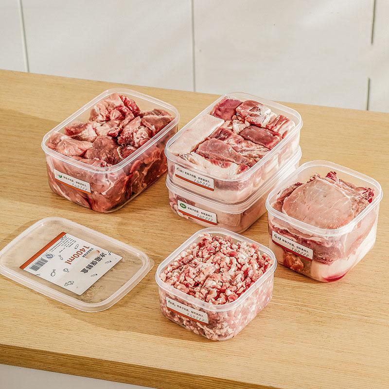 Plastic Food Storage Box Rectangular Sealed Fresh-keeping Box Refrigerator Fruit Vegetable Storage Container Meat Clear Crisper
