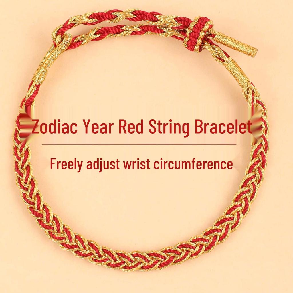 Rotes gewebtes Seilarmband für Männer & Frauen – Glücksbringer zum Jahr des Pferdes