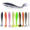50PCS, 2.55 Inchs Paddle Tail, Soft Lure for Trout Crappie Bass, Durable Plastic Bait Swimmer for Saltwater/Freshwater, Fishing Lover's Gift 2.55"-50