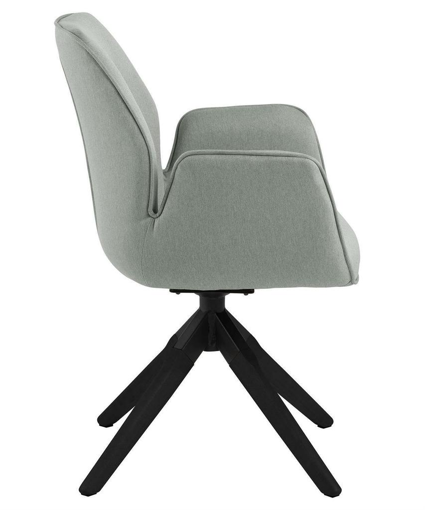 Aura SWIVEL CHAIR light gray UPHOLSTERED wooden legs