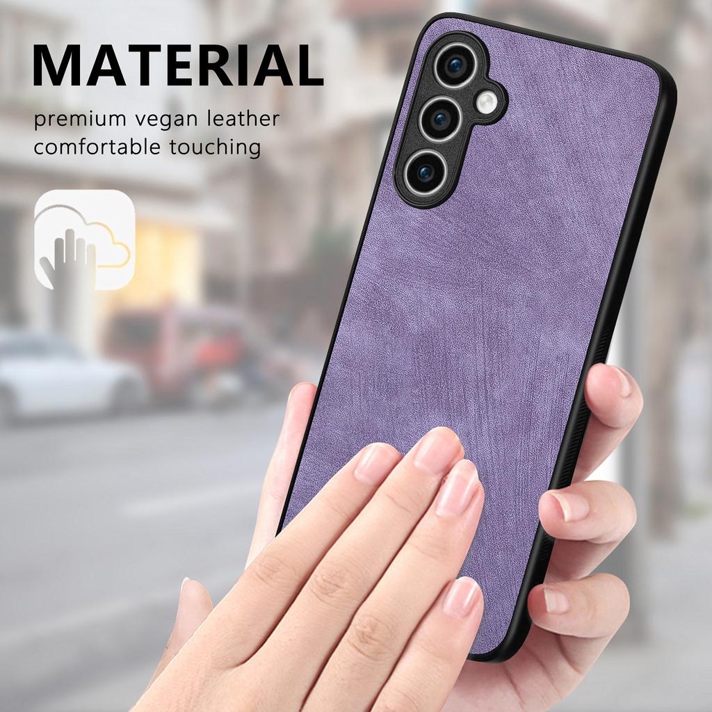 For Samsung Galaxy S23 FE Case Shockproof Slim Retro Leather Phone Back Cover