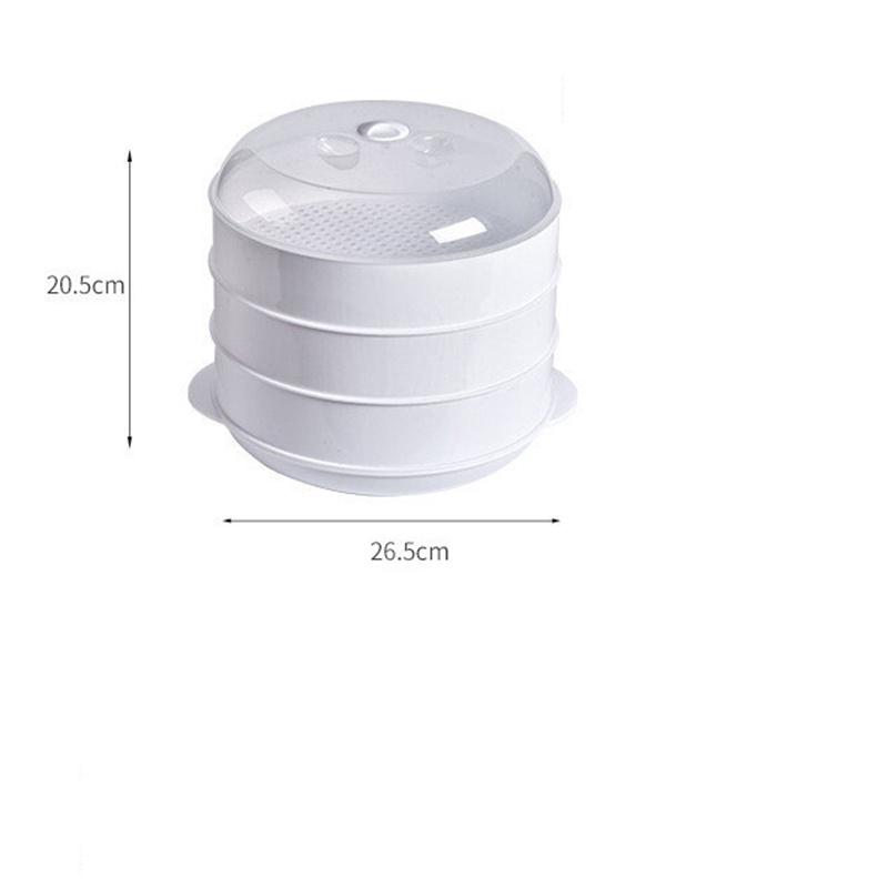 Home Kitchen Microwave Steamer Cookware With Lid For Effortless Multilayer Cooking