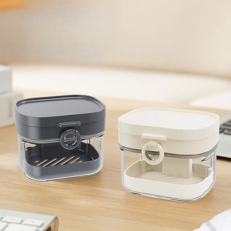 Multi-functional Dental Crown Cleaning Box, Portable Denture Cleaning and Soaking Box, Dental Crown Toothbrush Storage Box, Travel Storage Box