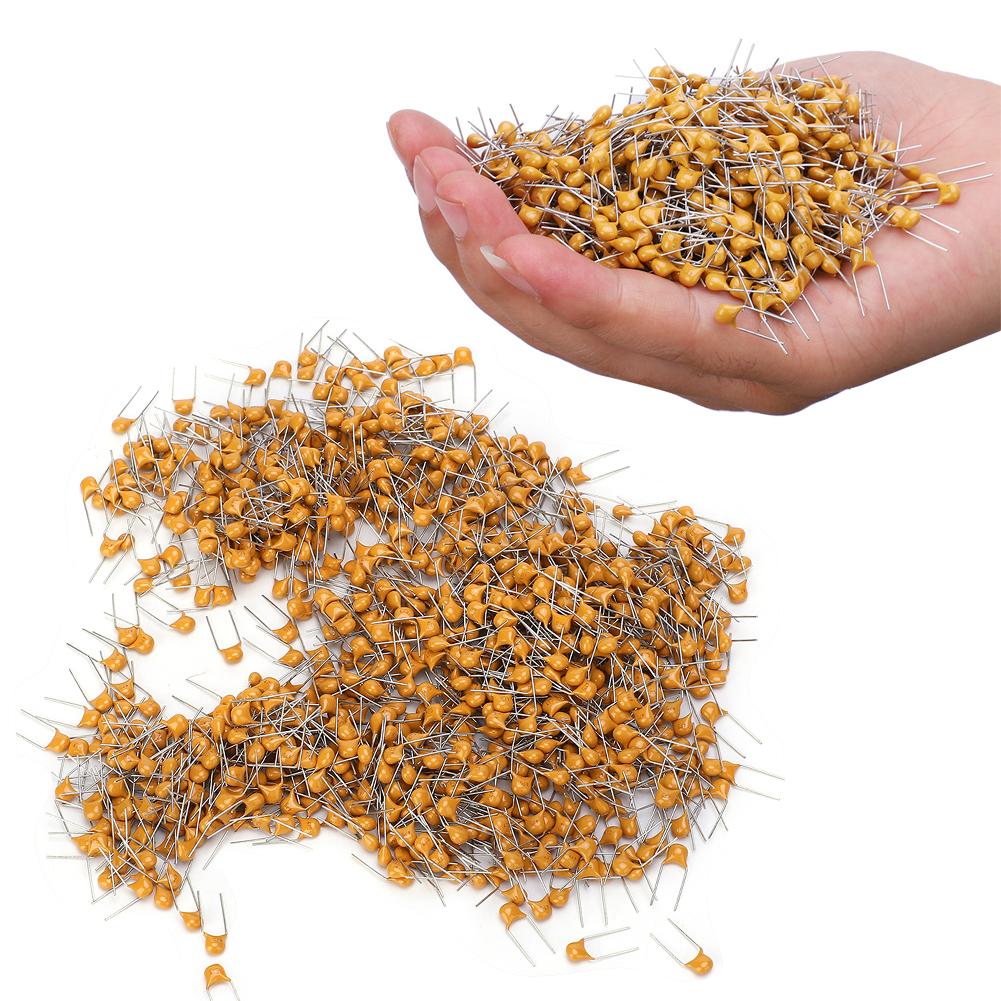 1000Pcs Ceramic Capacitor InLine Monolithic 4.7UF Pin Pitch 5.08MM DC50V Deviation 10%