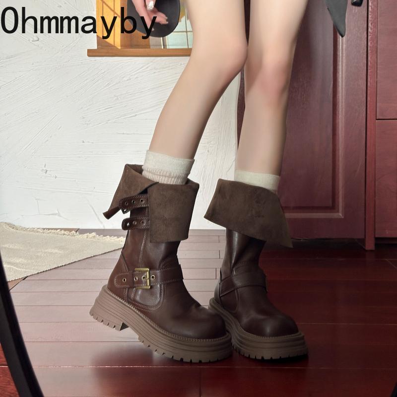 Winter Slip On Woman Knee High Boots Fashion Platform Heels Knight Long Booties Ladies Comfortable Shoes Mujer