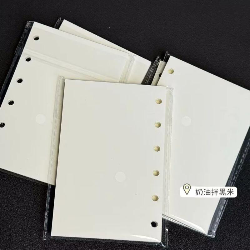 A6 A7 White Brown Vintage Polka Loose Leaf Notebook DIY Binder Photocards Collect Book Diary Agenda Planner Album Stationery