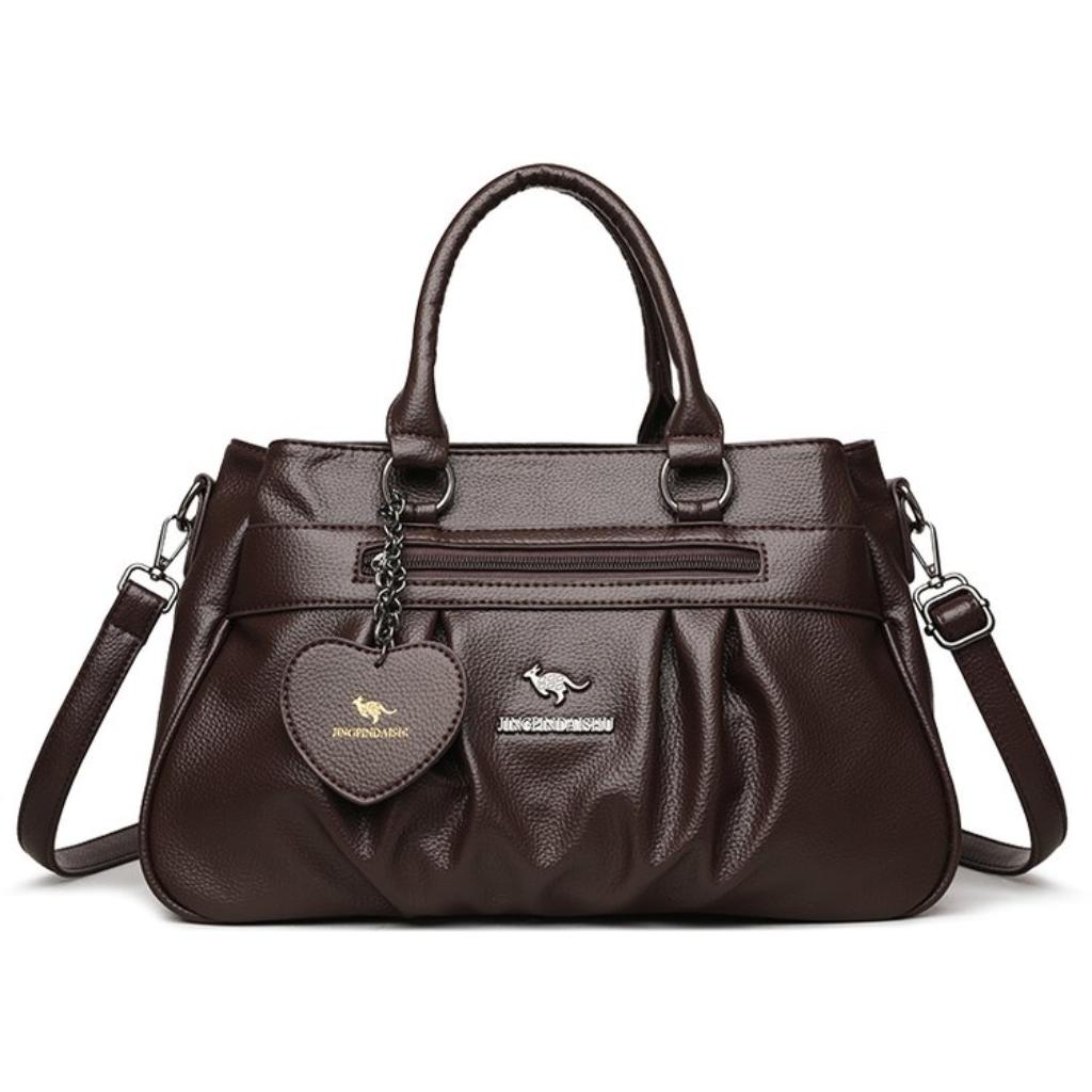  Tote Bag Women Faux Leather Multi Compartment Daily Casual