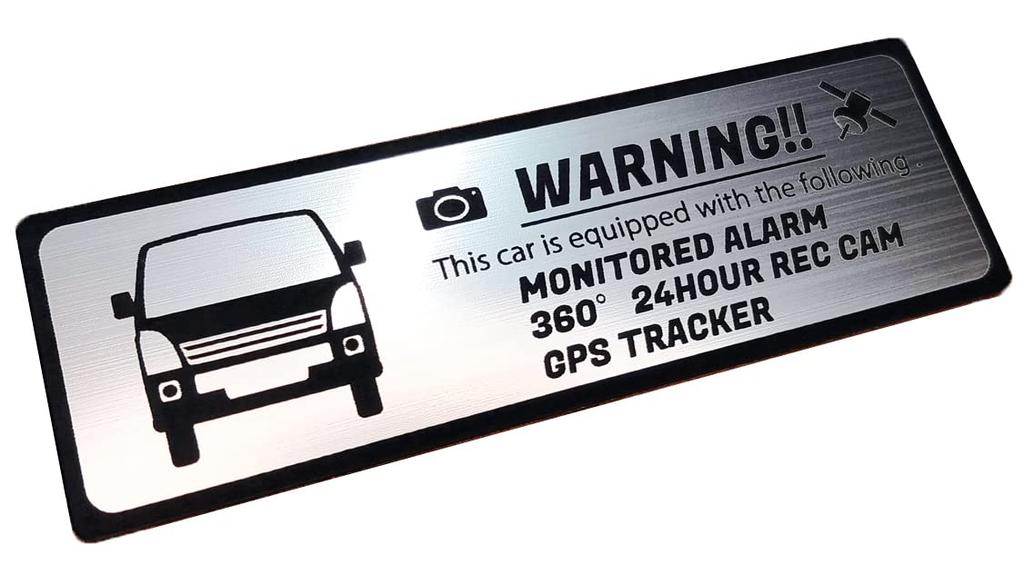 Honami Works CARRY Security Emblem Surveillance Dash Cam GPS Tracker Sticker 24-Hour