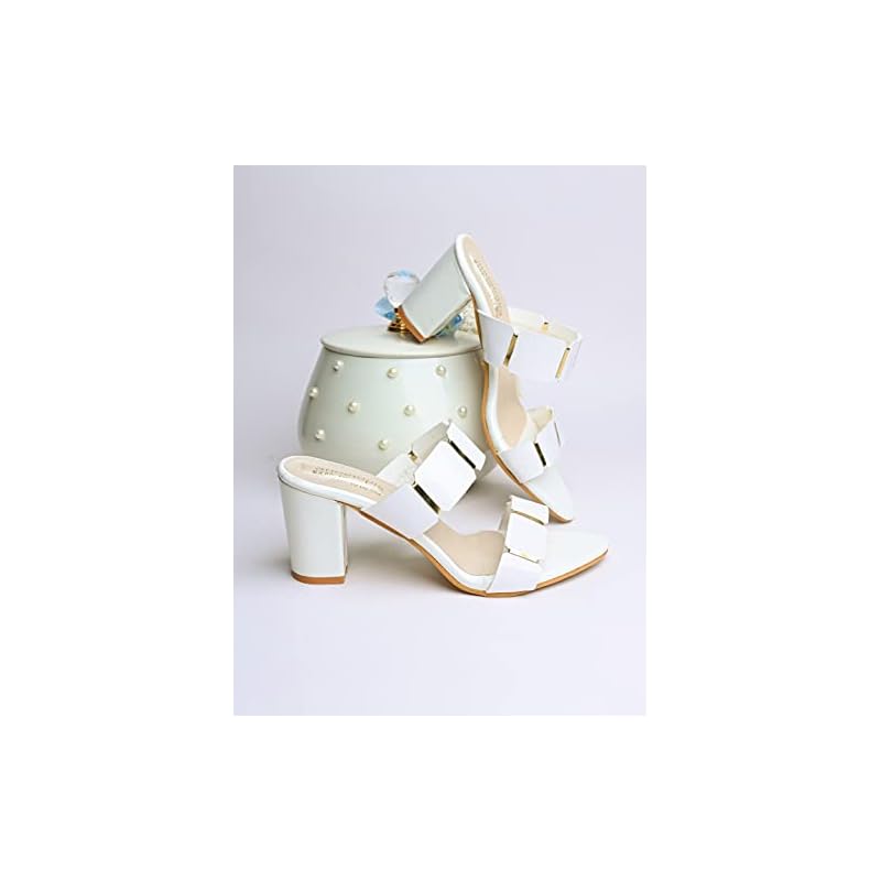 Shoetopia Women S Platform Heel Sandal 7 UK белый