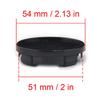 4pcs Outer Diameter 54mm Inner Diameter 51mm Black ABS Car Wheel Center Hub Cap