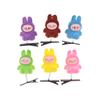 6Pcs Kawaii Labubu Spring Hair Clip 3D Cartoon Doll Hairpins Duckbill Clip Headwear Children'S Hair Accessory Party Decorations