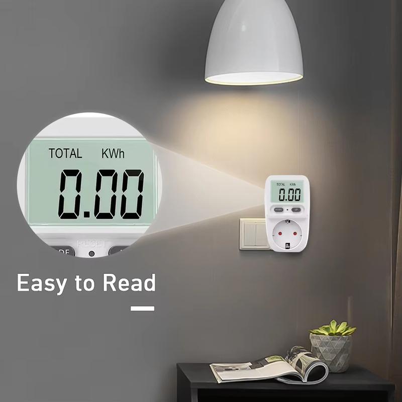 220V Electricity Power Meter Wattmeter LCD Energy Meter Socket Electric Tester FR US UK AU BR Measuring Outlet Power Analyzer