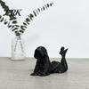 Niche Art Ornament 3D Printed Lying Robe Girl Statue, Modern Minimalist Hooded Lazy Quiet Atmosphere Decor Woman Desktop Decoration, Elegant Sculpture