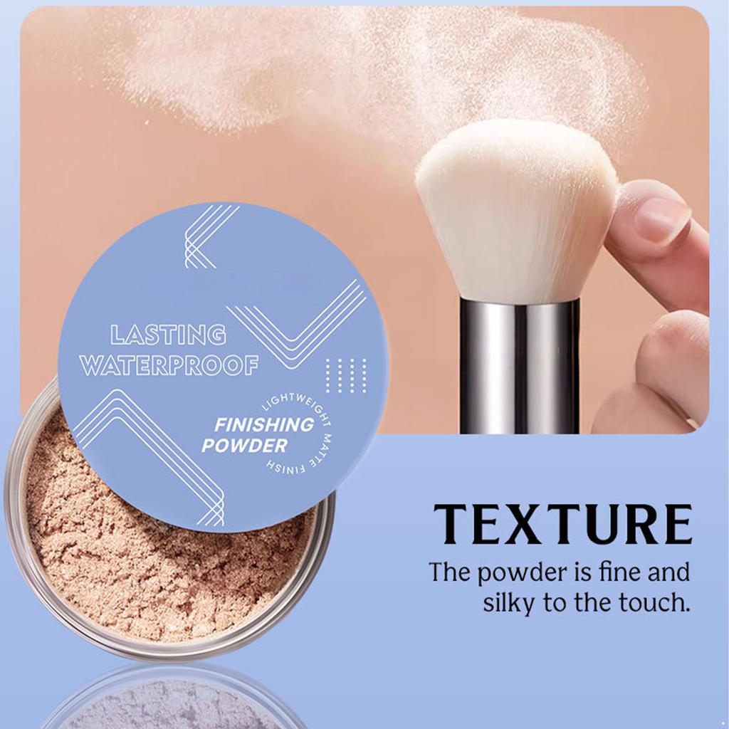 Sweatproof Matte Loose Powder for Face, Lightweight Setting & Concealing, All-Day Wear