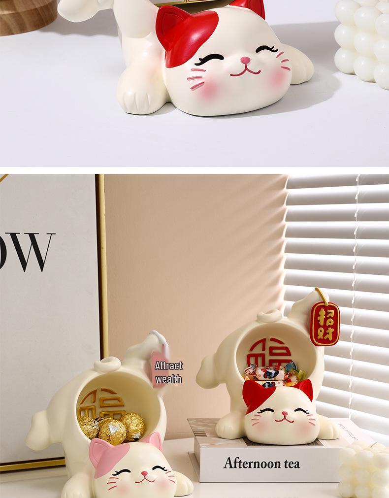 Glückskatze Harz Schlüsselanhänger für Haus- & Kinderzimmerdekoration