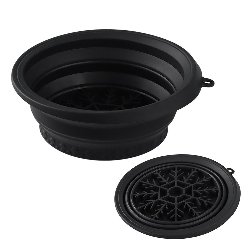 Silicone Ice Bath Washbasin Foldable Improved Blood Circulation Ice Washbowl Relief Stress Face Dipping Bowl for Women Girls