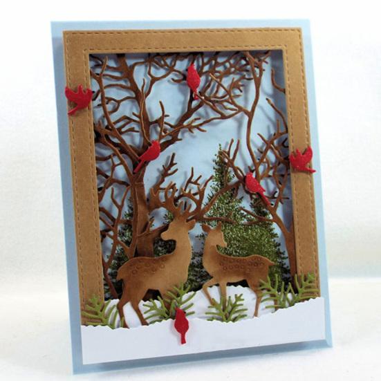 Elk Deer Metal Cutting Dies DIY Scrapbooking Emboss Paper Cards Punch Stencil