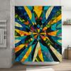 Colorful Geometric Shower Curtain Bathroom Decor Waterproof Fabric Shower Tarpaulin Various Sizes Available (175x203cm)
