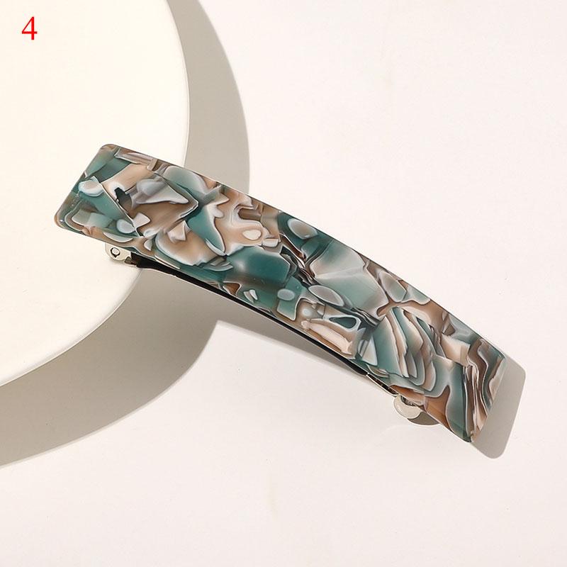 Vintage Quadratische Haarnadel Geometrisch Glitzer Haarspange Metall Harz Seiten Haarnadel Bunte Feder Haarspange für Mädchen Haaraccessoire