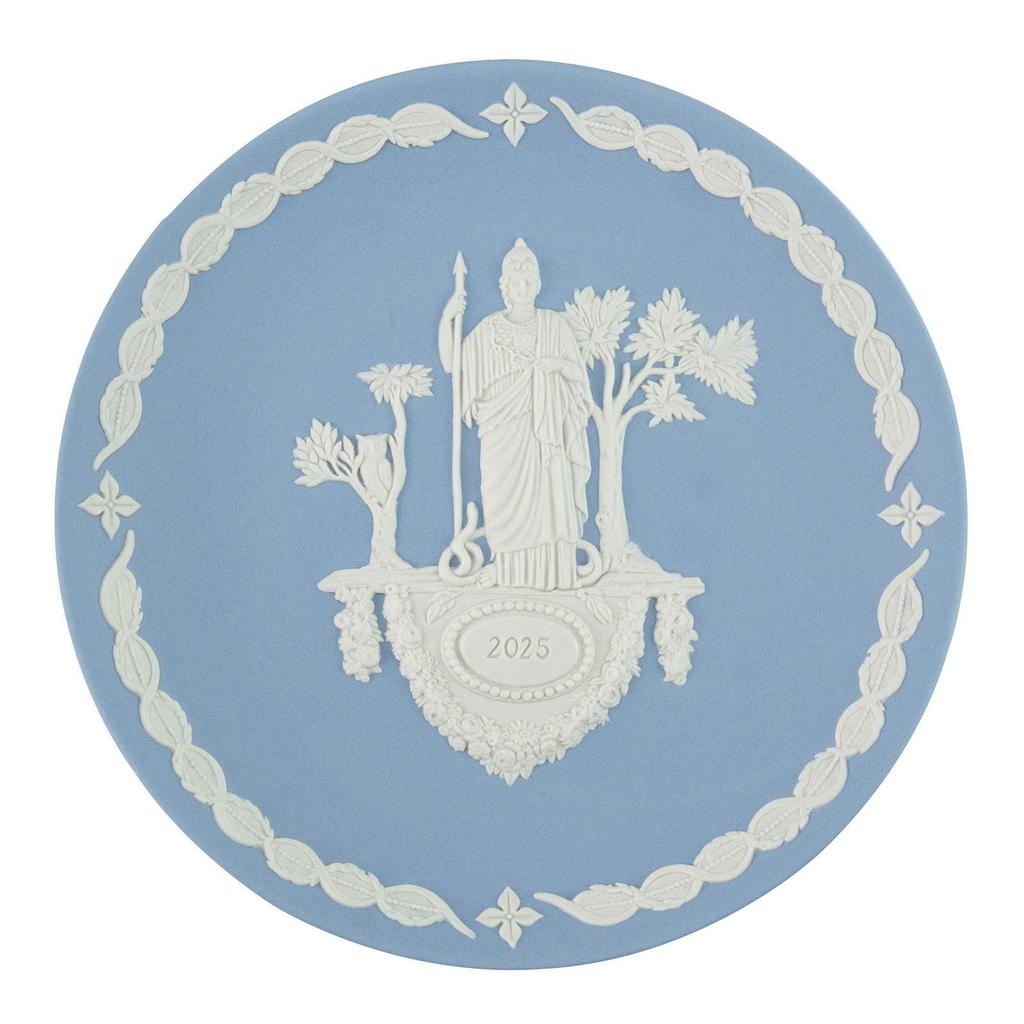 [Officially Imported] Wedgwood 2025 Edition Jasper Plate, Olympus Twelve Gods "Athena", Pale Blue, 17cm, 1067339