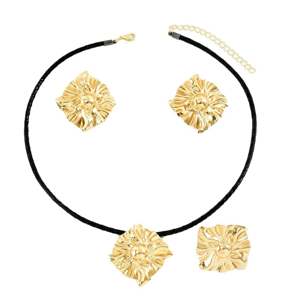 Set de cercei simpli pentru femei, stil hip hop, bijuterii cu design geometric, inel electric personalizat