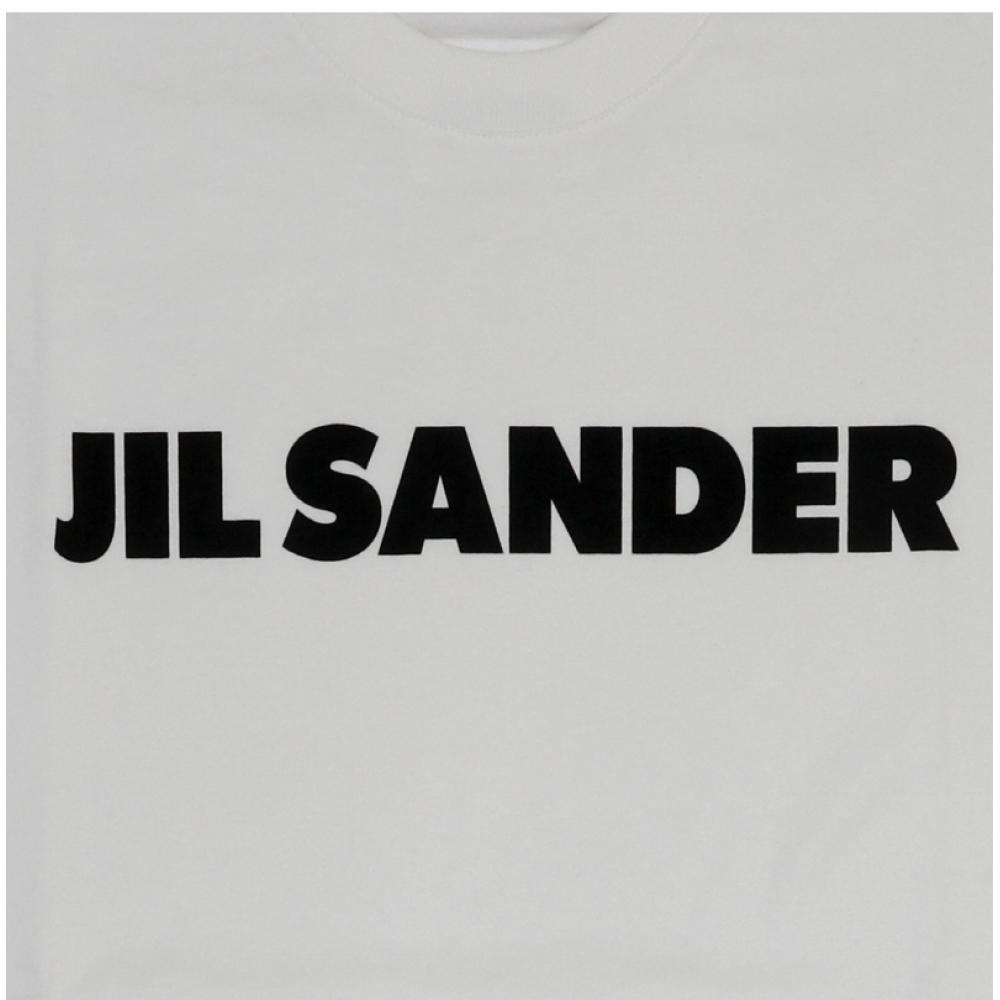 Jill Sander J22gc0136 J45148 102 Logo Men S Long Sleeve Tee