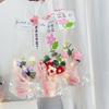 1 Set Hand Knitted Flower Handicraft Crochet Flower Bouquet With Led Light String Artificial Flowers Mother'S Day Gifts