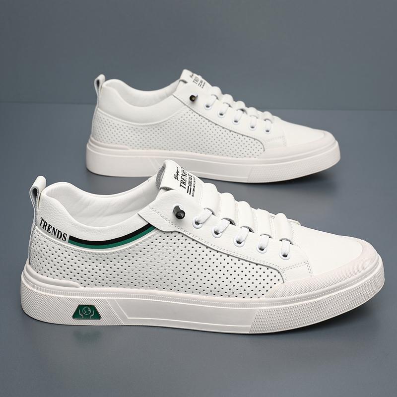 Fashion Brand Men's Oxford Shoes Summer Hollowed Out Small White Shoes Men's Casual Shoes Park Sports Shoes Massage Soles