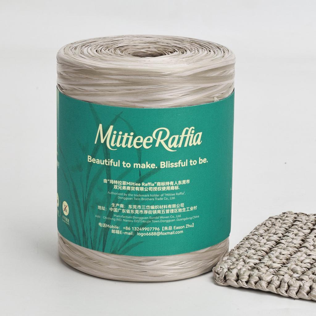 MT001-MT087 Natural Raffia Yarn For Wrapping Knit Wire Natural Color Matte Texture Raffia Paper Ribbons For Hat DIY Decoration