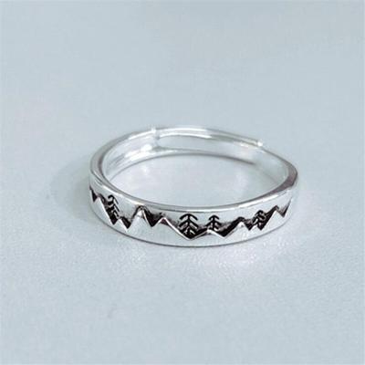 Latest Minimalist Minimalist Personality Sweet Retro Christmas Tree  Sterling Color Jewelry Wave Exquisite Craftsmanship Opening Rings