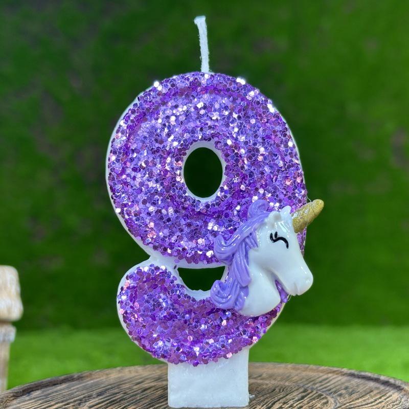 Creative Unicorn Birthday Cake Candle Decoration Kit