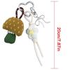 Heart Keyring Creative Car Key Chain Hanging Ornament Cartoon Mushroom Keychain Pendant Bag Charm Flowers Keychain
