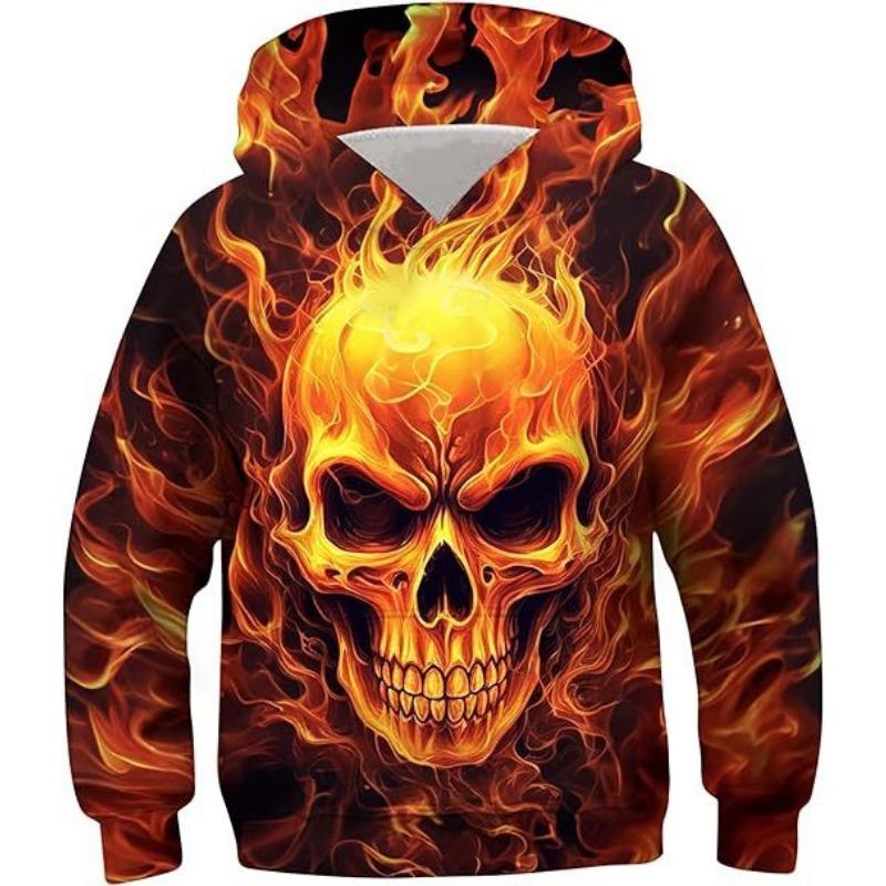 Podzimní Barevný Kreativní Vzor 3D Tištěné Mikiny Módní Ležérní Sportovní Dlouhý Rukáv Dětské Chlapecké Mikiny s Kapucí