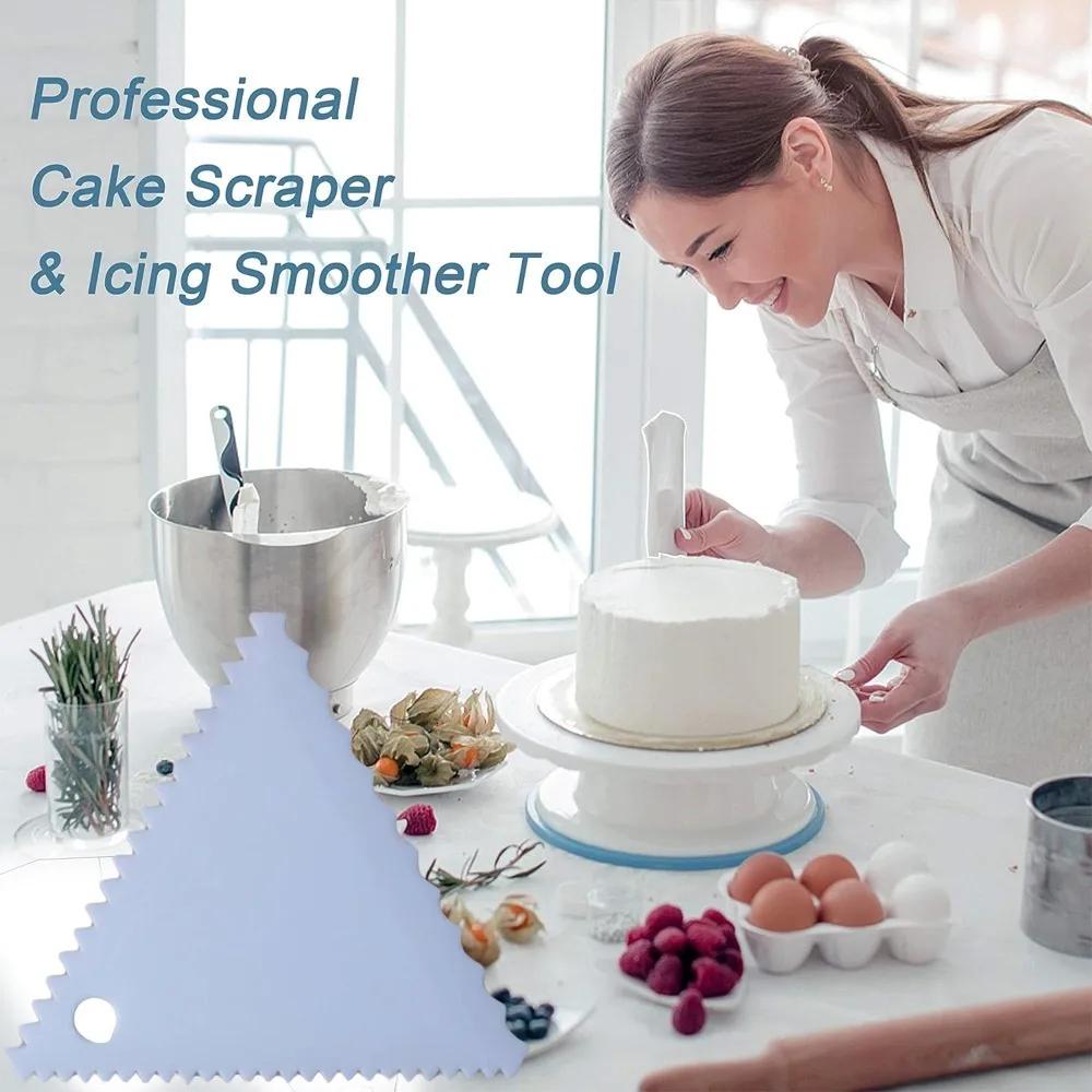 Plastic Cake Scraper Fondant Scraper Spatulas Cake Knife Baking Spatula Slicer Pastry Cutters Tools DIY Baking Pastry Tools
